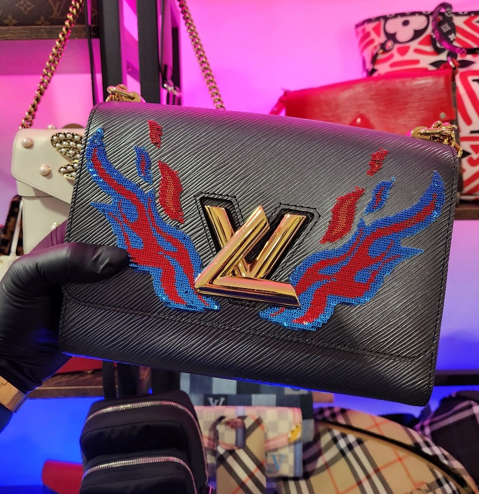 Louis Vuitton Epi Leather With Sequin Flames